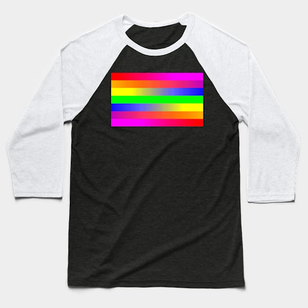 Rainbow distortion Baseball T-Shirt by ghjura